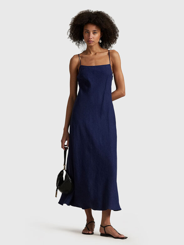 Linen midi dress - 1