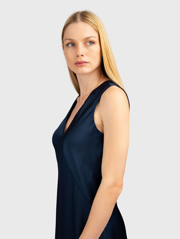 V-neck satin dress - 4