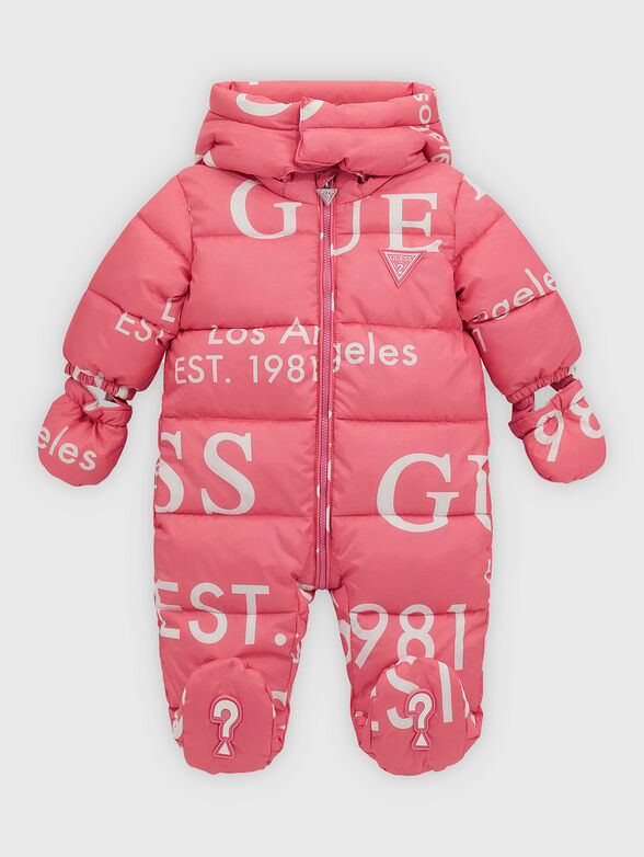 Padded overalls with print - 1