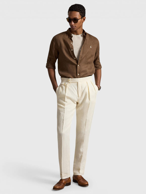 Long-sleeved linen shirt - 2