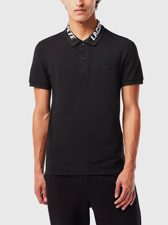 Contrast logo-print polo shirt  - 1
