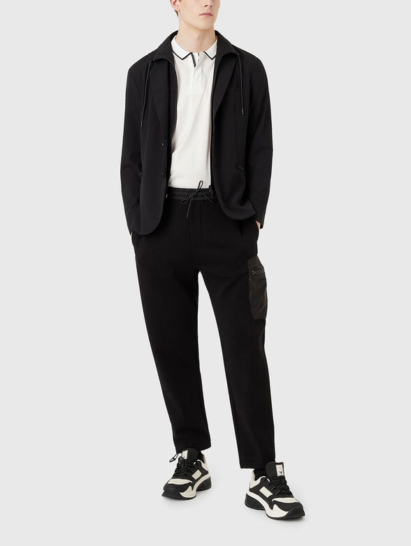 Polo shirt with contrast collar edge  - 2