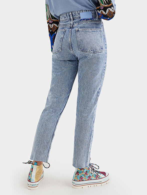 Straight cropped jeans with Japanese details - 2