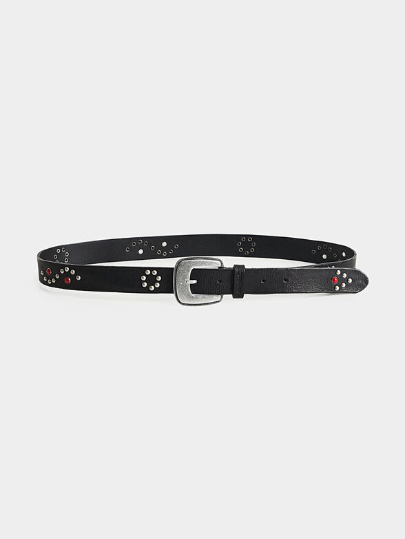 Leather belt with studs - 1