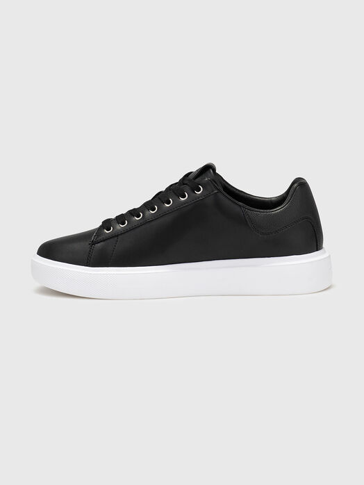 Black eco leather sport shoes