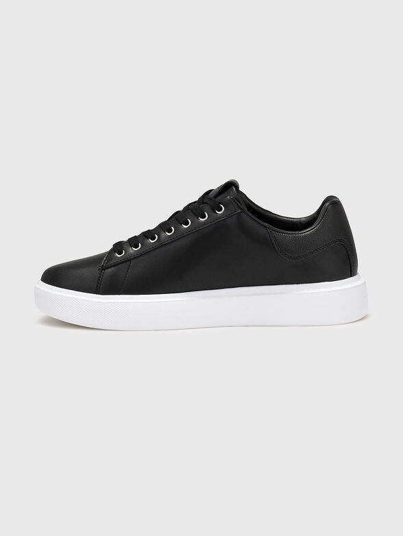 Black eco leather sport shoes - 1