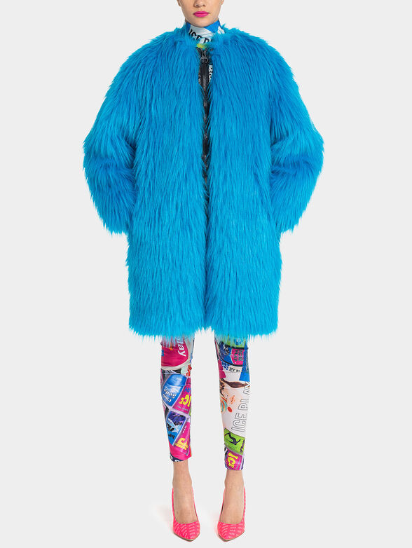 Faux fur coat with zip - 1