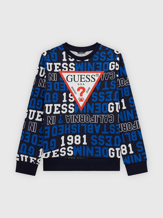 Sweatshirt with logo print and logo - 1