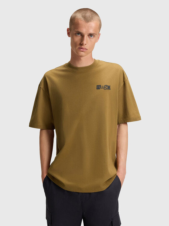 Оувърсайз тениска с акцентен гръб - 1