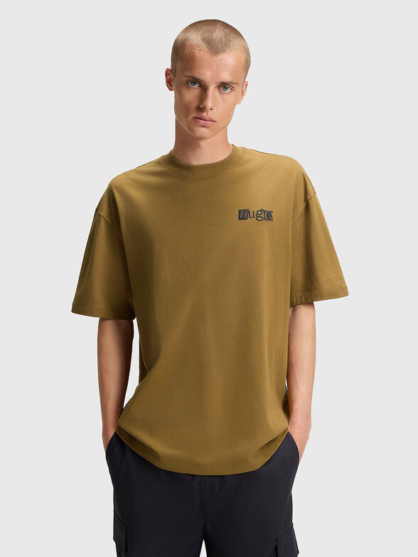 Oversized T-shirt with accent back - 1