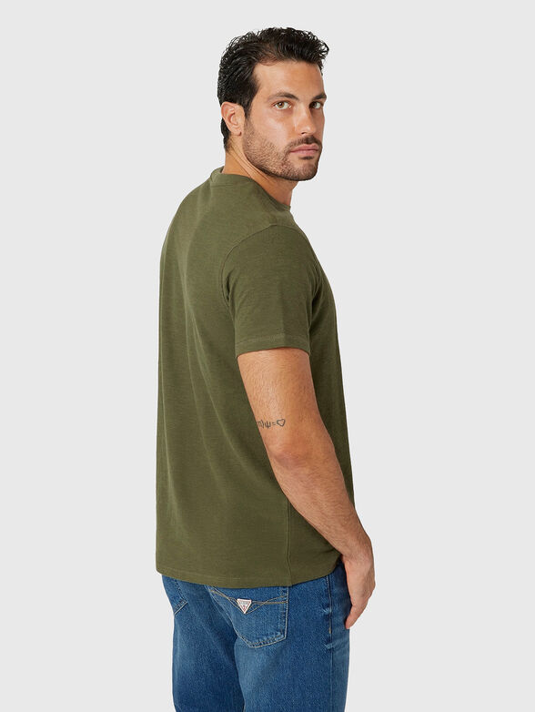 T-shirt with denim logo accent - 3