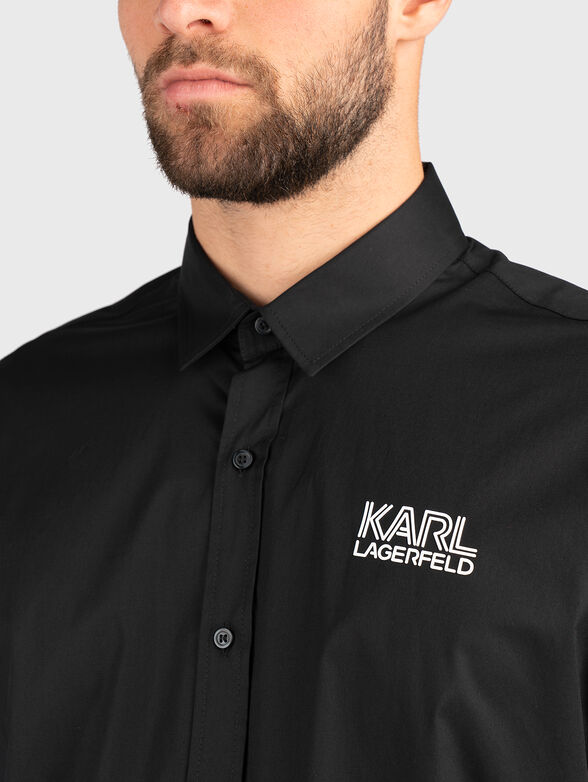 Black shirt with logo detail  - 4