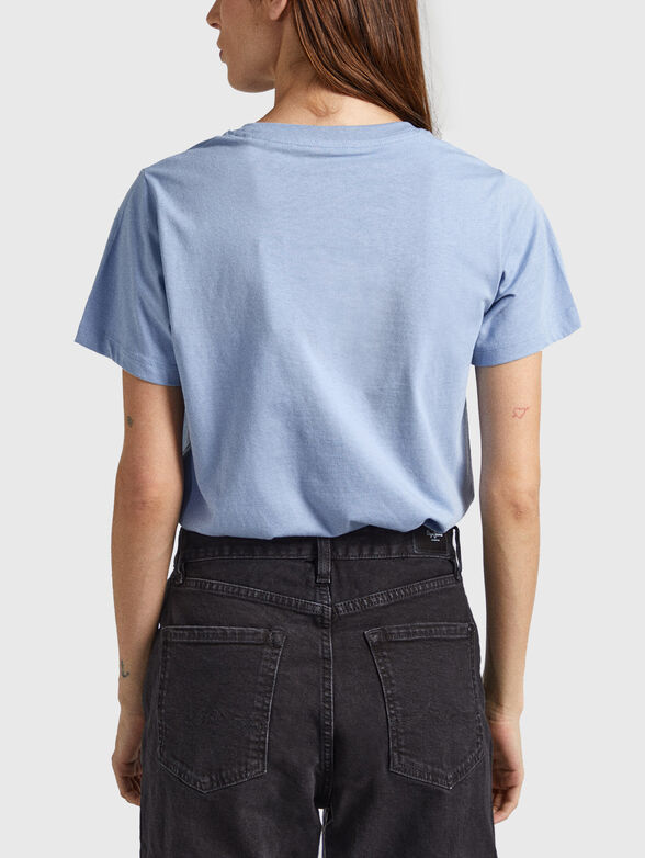 Cotton T-shirt with print and logo - 3