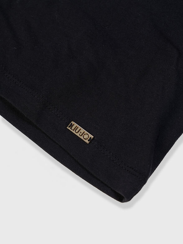 Cotton T-shirt with accent sleeves - 4