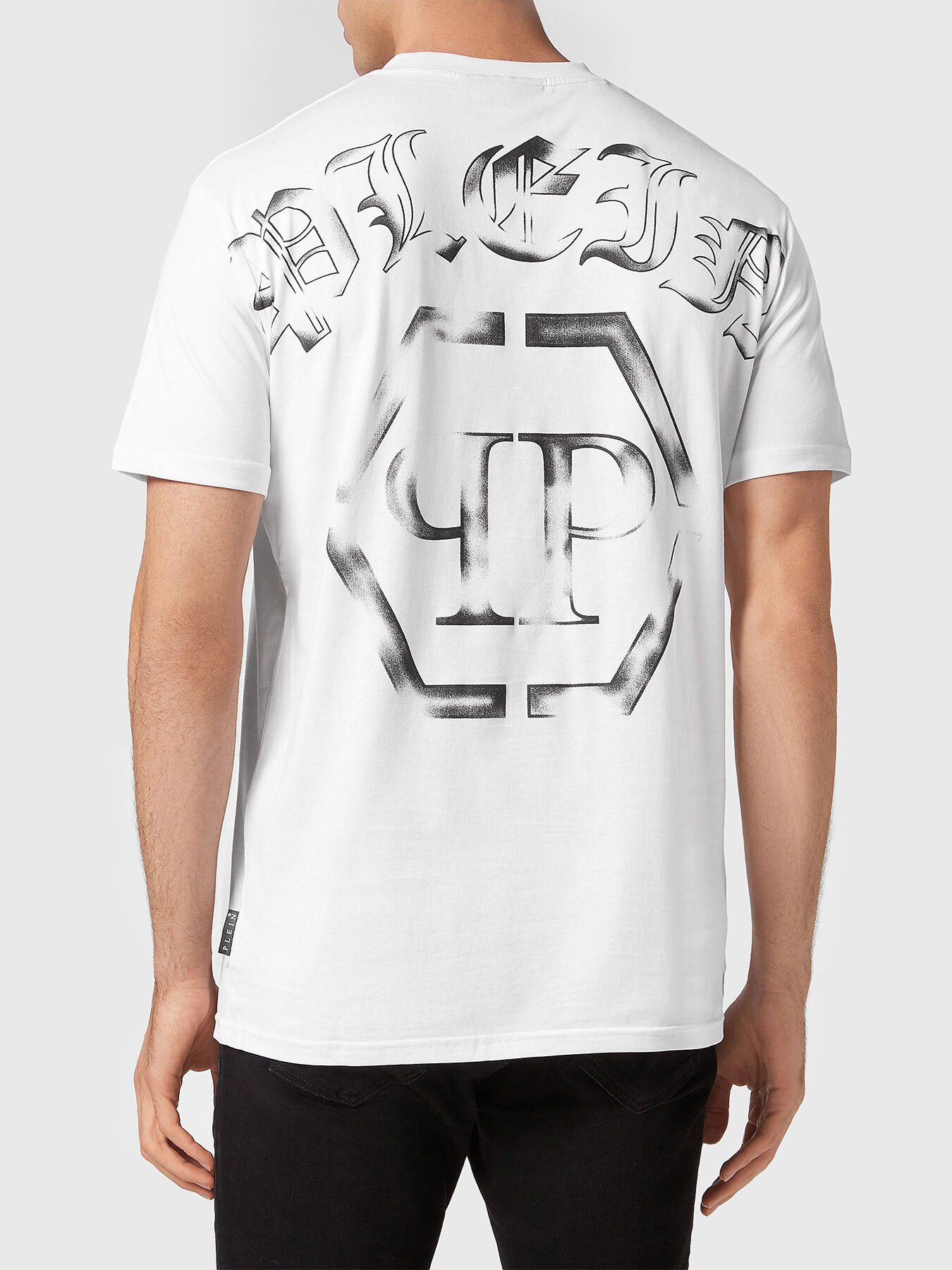HEXAGON logo print T-shirt brand PHILIPP PLEIN