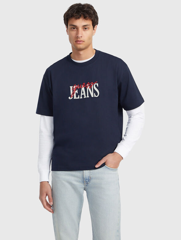 Cotton T-shirt with print and embroidery - 1