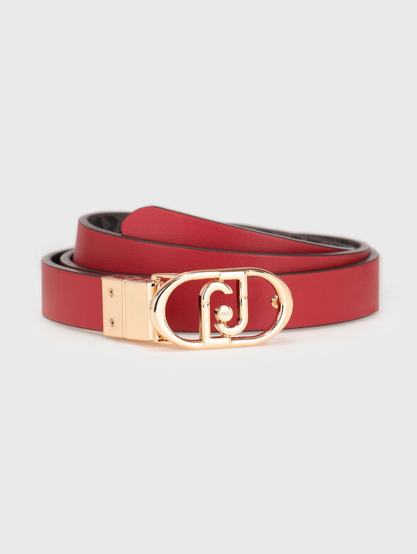 Reversible belt with metal buckle monogram - 2
