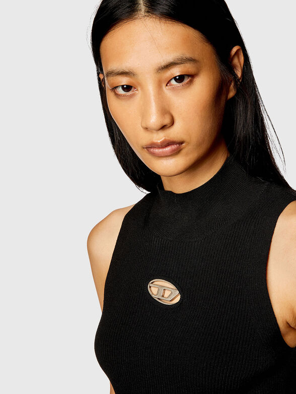 M-ONERVAX black knit top  - 4