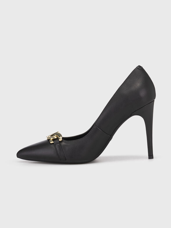 VICKIE 146 black heels with logo accent - 4