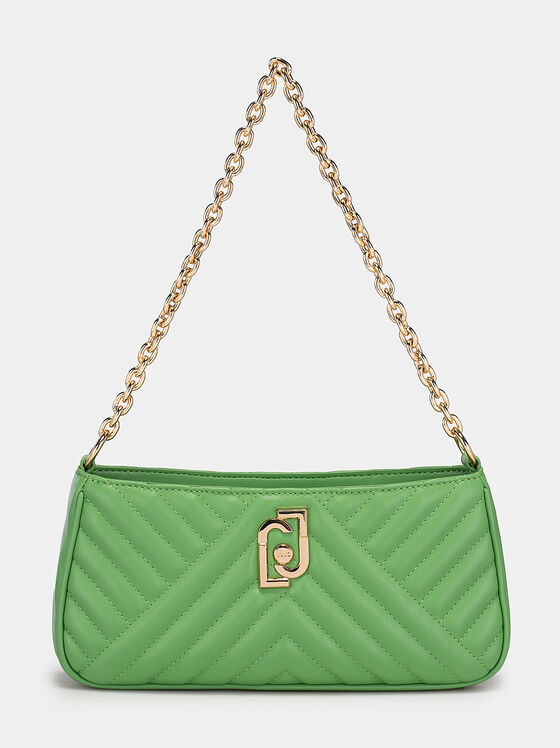 Зелена чанта с акцентен лого елемент - 1
