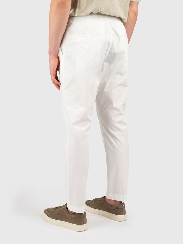 Slim fit cotton blend trousers - 2