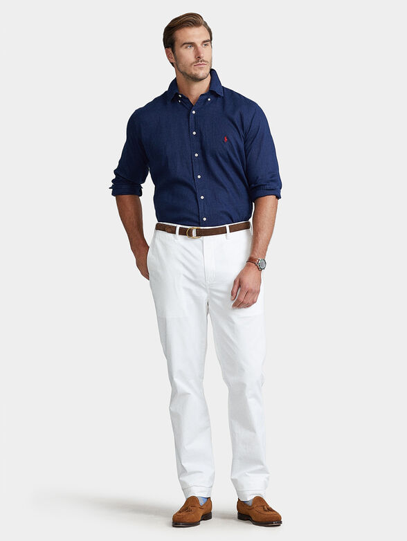 Shirt in blue color with logo accent - 2