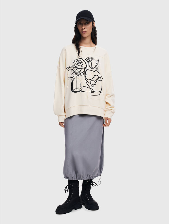 Oversized sweatshirt with contrast print - 2