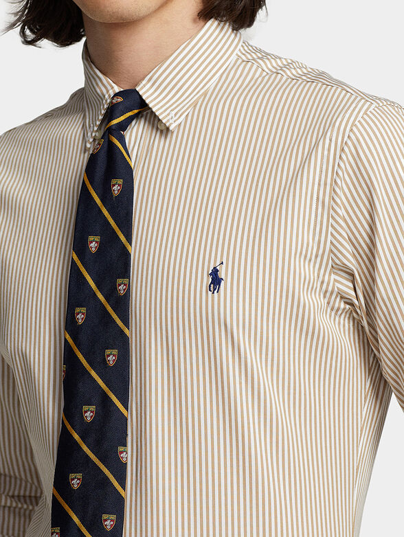 Beige shirt with logo detail - 4