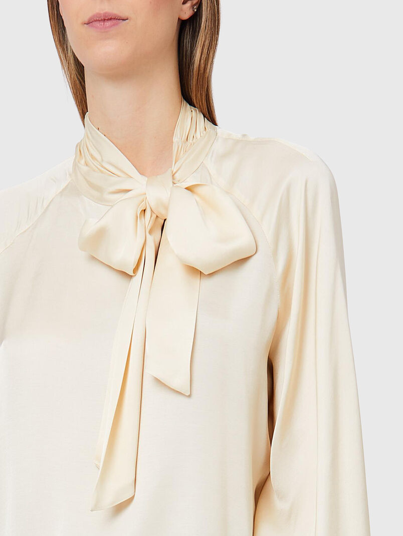 Bow-tie viscose blouse - 3
