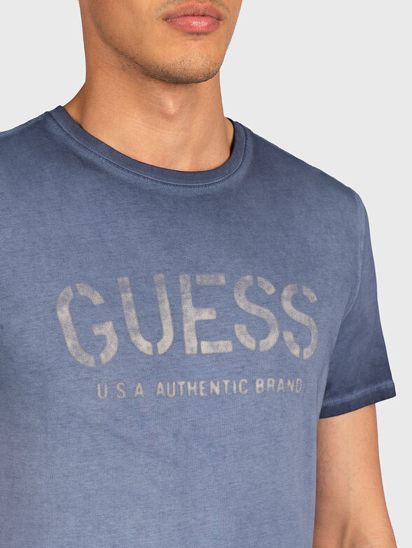 T-shirt with washed effect and logo print - 2