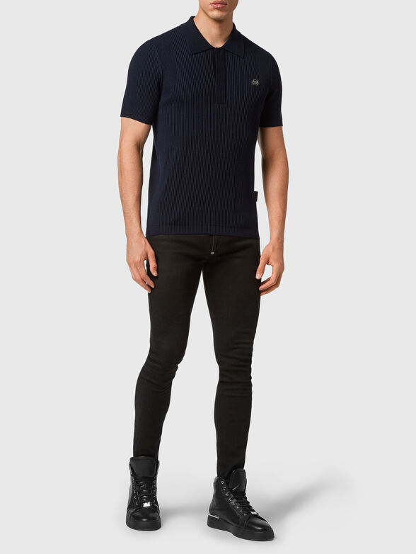 Ribbed polo shirt with logo  - 2