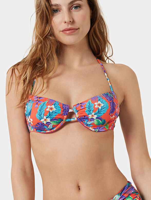 YLENIA bikini bra with floral print - 1