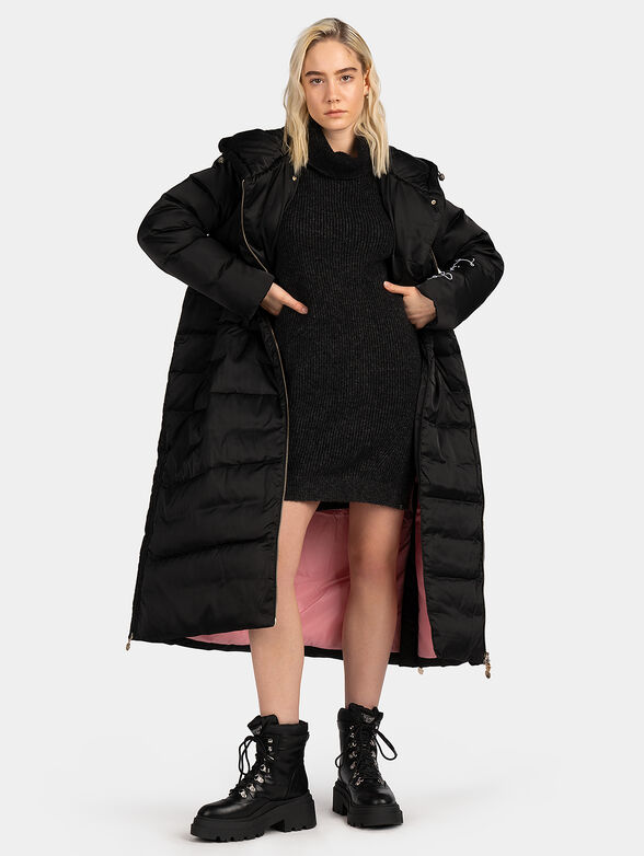 Knitted mini dress with turtleneck collar - 4