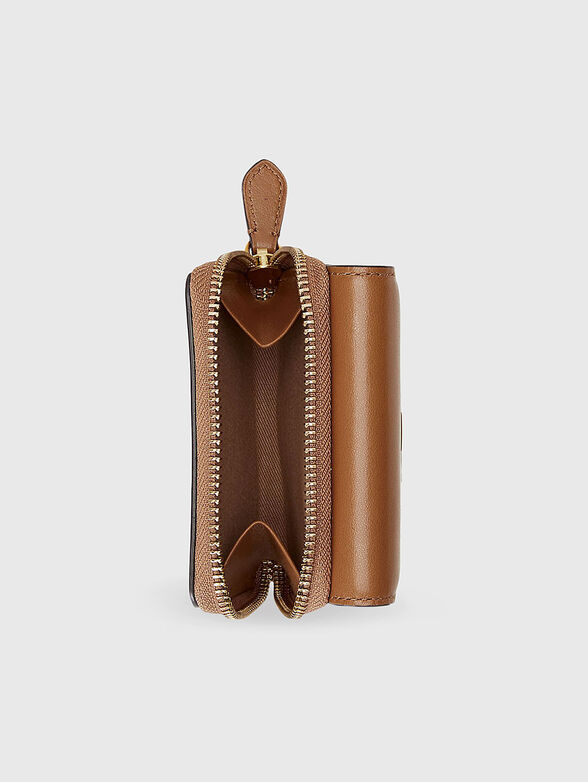 Leather wallet with gold details - 4