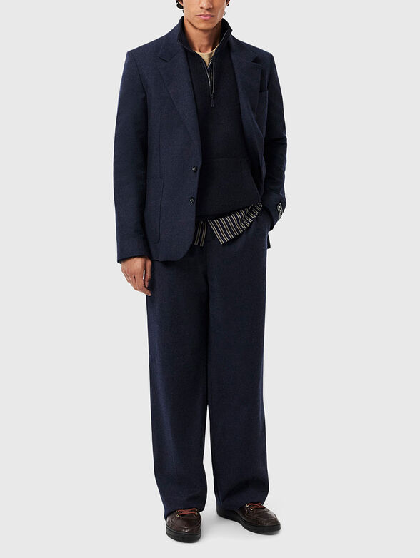 Wool blend zip sweatshirt - 2