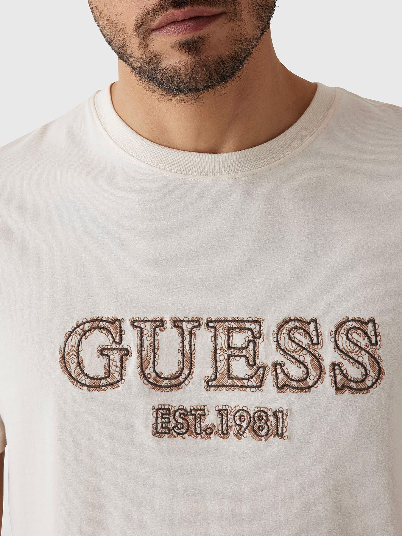 T-shirt with logo detail brand GUESS — Globalbrandsstore.com/en