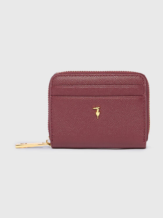 Leather wallet with saffiano effect - 1