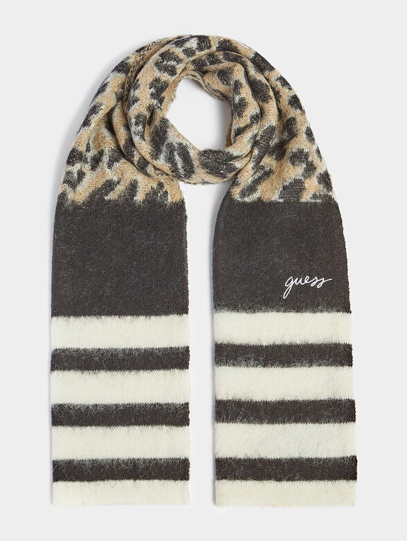 Scarf with animal print - 1