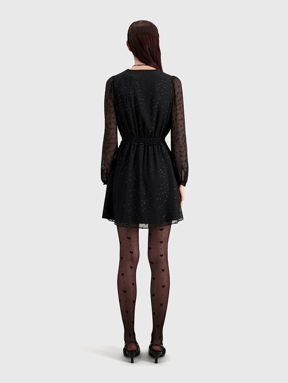 Black wrap mini dress - 2
