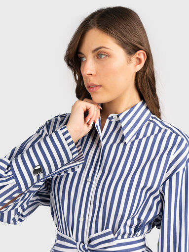 KENEYTA striped dress with belt - 4