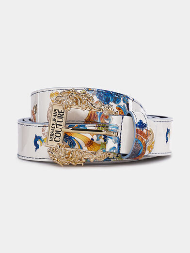 Belt with multicolor baroque print - 1