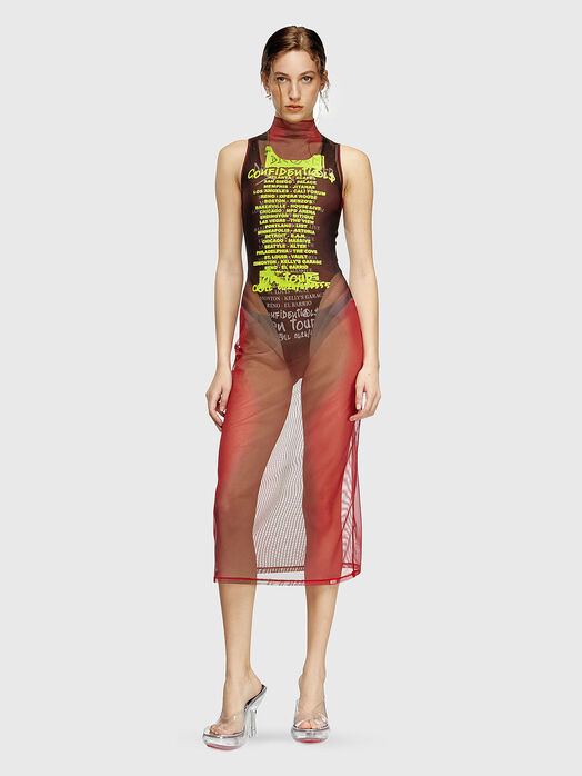 D-AGNEC dress with sheer effect