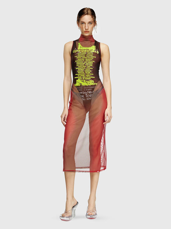 D-AGNEC dress with sheer effect - 1