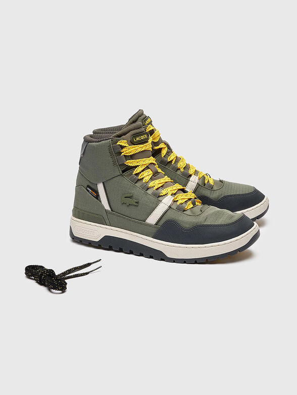 High sports shoes in green color - 2