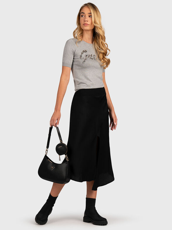 EDITH sweater with short sleeves and gemstone logo - 2