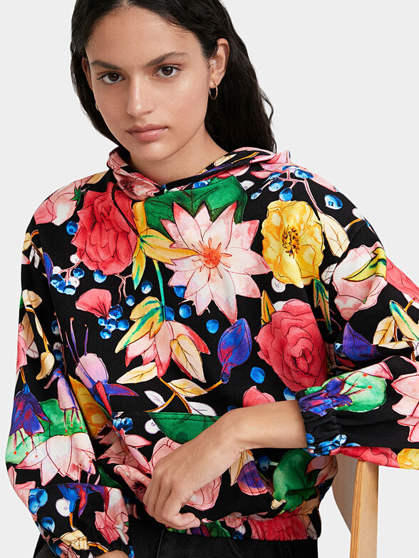 CAROL sweatshirt with colorful maxi flowers - 6