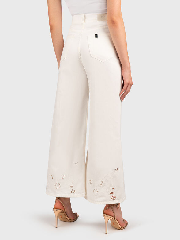 Flared trousers with embroidery - 2