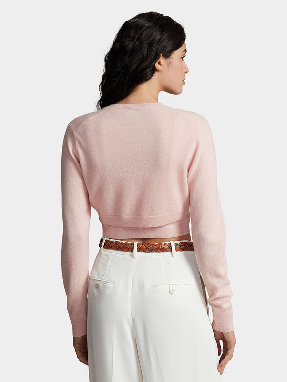 Pink cashmere cardigan - 3