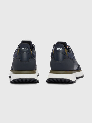 Beige sneakers with black elements - 4