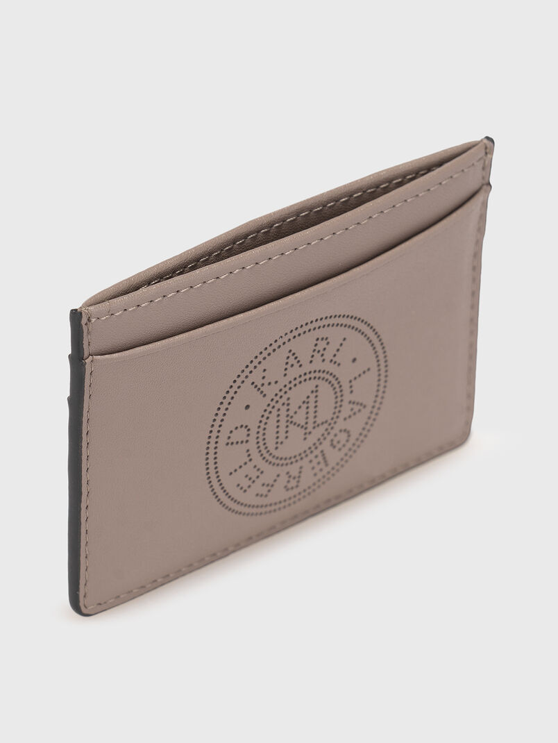 Leather cardholder with logo detail - 3